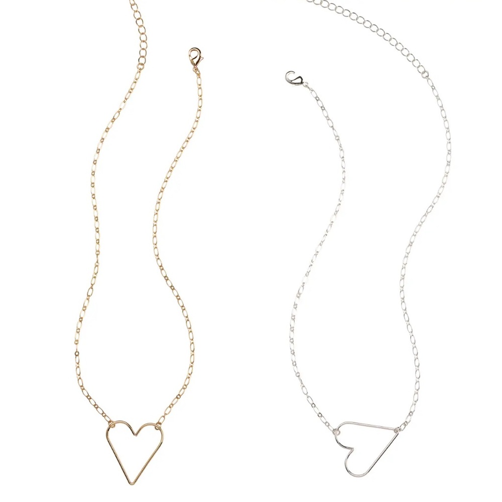 Park Lane Juliet Gold or Silver Heart Necklace